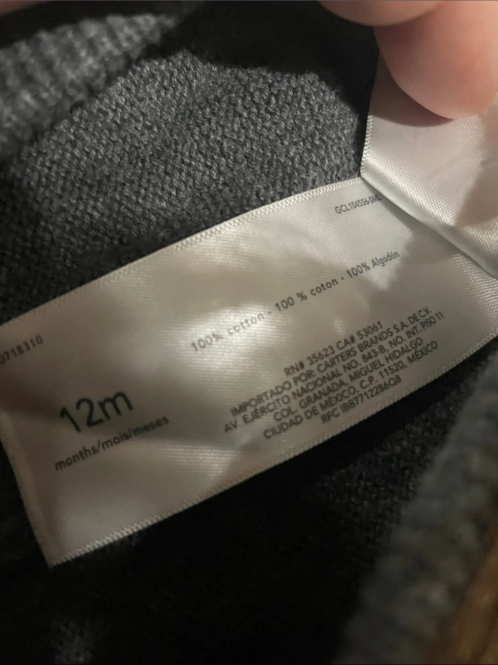 Carter's Dark Gray Knit Sweater Pants